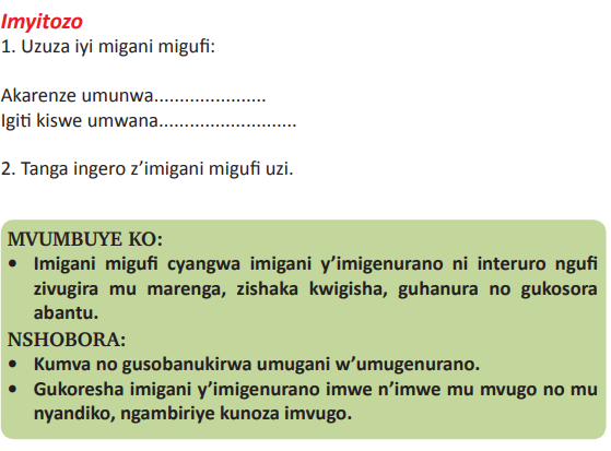 Course: Kinyarwanda, Topic: UMUTWE WA KABIRI: ITERAMBERE